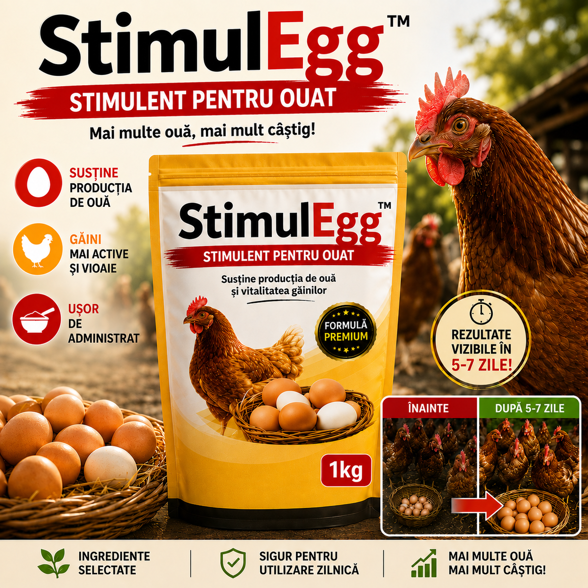1KG Stimulator Ouat Păsări- StimulEgg
