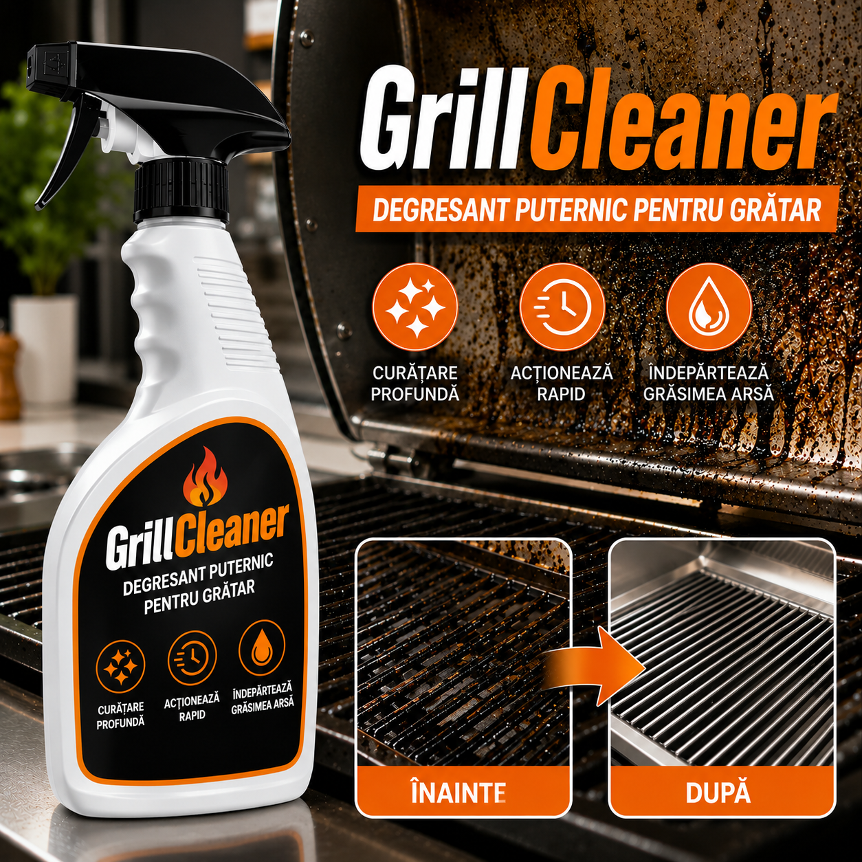 GrillClean™-Degresant Puternic pentru Grătar